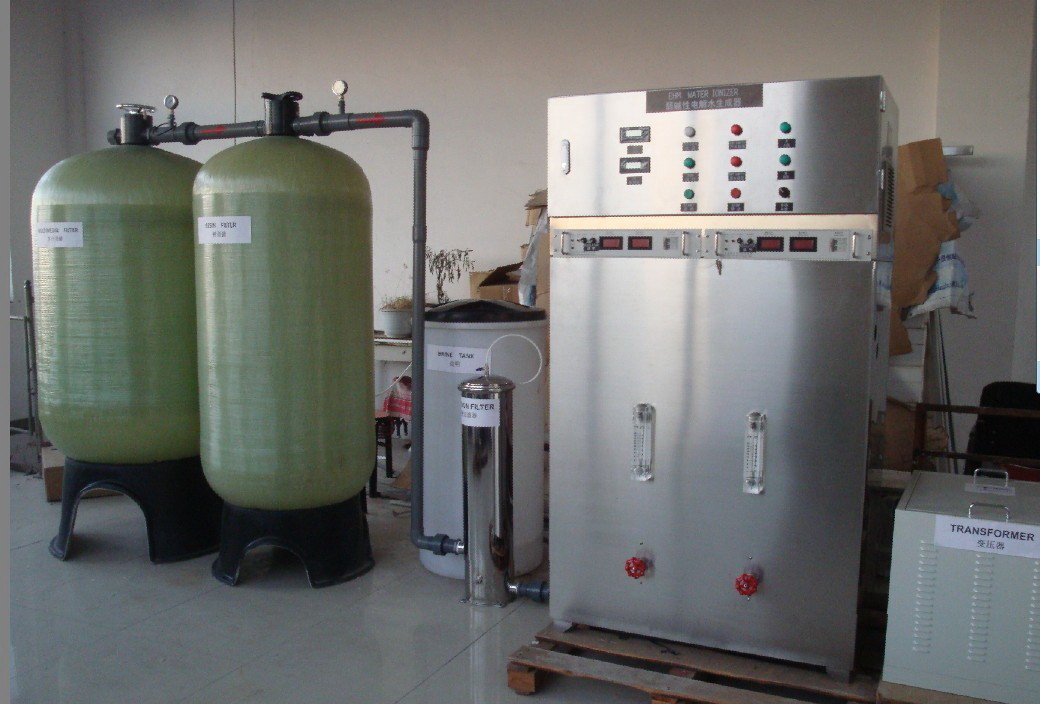 1,000 ลิตรต่อชั่วโมง Ionizer น้ำ alkalescent incoporating กับระบบบำบัดน้ำเสียในโรงงานอุตสาหกรรม